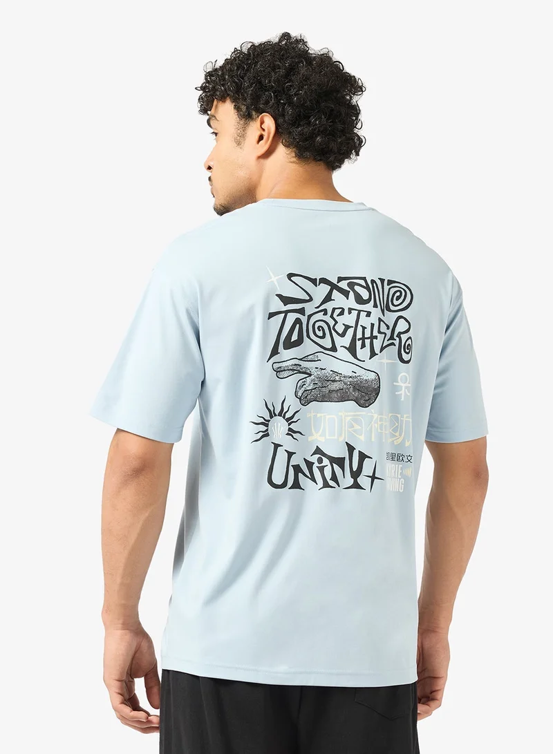 انتا تي شيرت كرة سلة فضفاض بأكمام قصيرة للجنسين